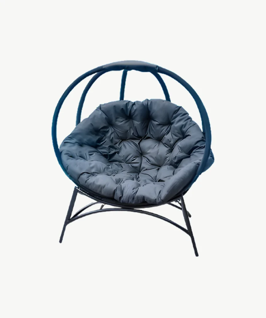 FlowerHouse Cozy Ball Chair with Stand featuring a plush, inviting cushion and weather-resistant construction for year-round comfort.