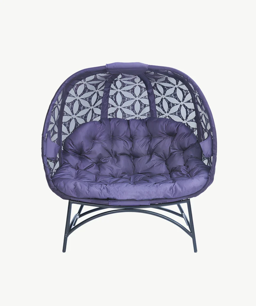 Elegant Hanging Pumpkin Loveseat offering modern design and superior comfort for both indoor and outdoor relaxation.