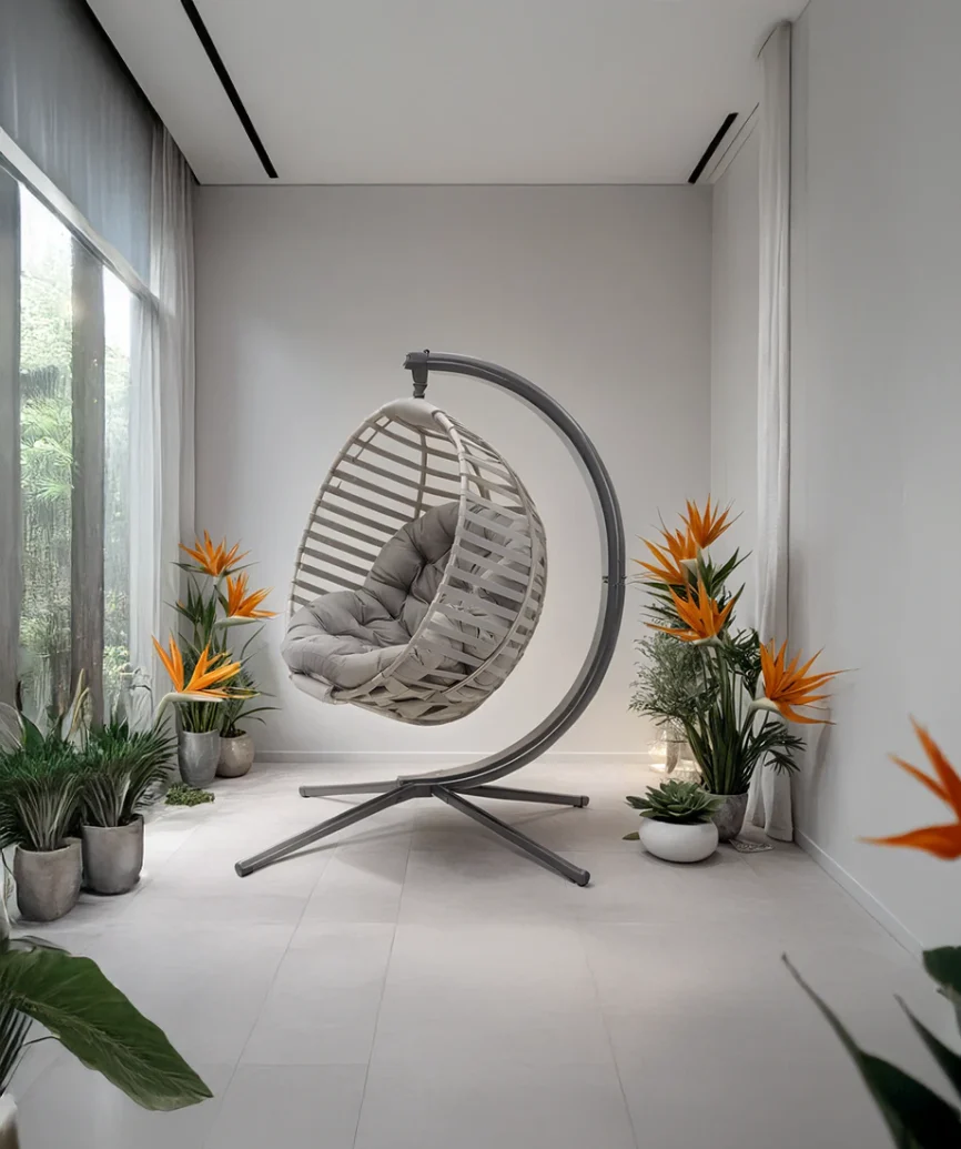 Stylish FlowerHouse Modern Sand Ball Chair in Sand, combining modern sophistication with functional comfort for any living space.